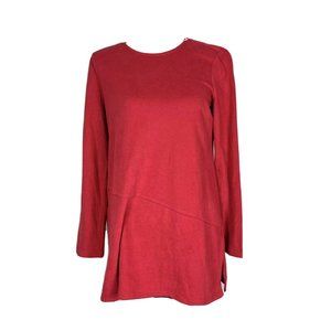 Pure Jill Soft-Touch Cotton Lagenlook Red Top Small